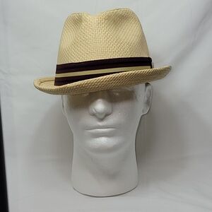 Peter Grimm Stylish Tan Fedora with‎ Brown Band